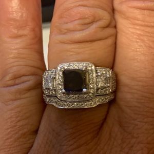 Beautiful Unique Princess cut Diamond Bridal set